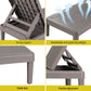 Beckett Sun Lounge Adjustable Lounger Patio Outdoor Furniture Lightweight - Brown