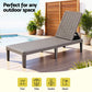 Beckett Sun Lounge Adjustable Lounger Patio Outdoor Furniture Lightweight - Brown