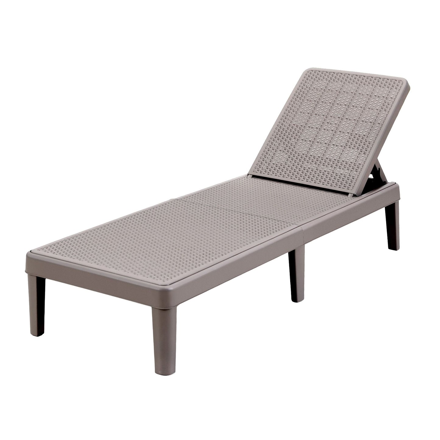Beckett Sun Lounge Adjustable Lounger Patio Outdoor Furniture Lightweight - Brown