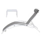 Graysen 3-Piece Sun Lounge Outdoor Lounger Steel Table Chairs Patio Furniture - White