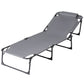 Quinlan Sun Lounger Folding Lounge Beach Chair Patio Outdoor Furniture - Grey