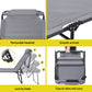 Quinlan Sun Lounger Folding Lounge Beach Chair Patio Outdoor Furniture - Grey