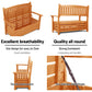 Thaloc Outdoor Storage Bench Box Wooden Garden Chair 2 Seat Timber Furniture - Natural