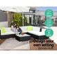 Wednesbury Set of 3 Outdoor Furniture Sofa Set Wicker Rattan Garden Lounge Chair Setting - Black