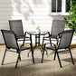 Tomos 4-Seater Table and chairs Stackable Bistro Set Patio Coffee 5-Piece Outdoor Furniture - Coffee