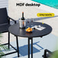 Lettice Outdoor Bar Table Round Folding Desk Top 109cm Patio Furniture - Black