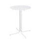 Lettice Outdoor Bar Table Round Folding Desk Top 109cm Patio Furniture - White