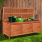 Outdoor Storage Bench Box 210L Wooden Patio Furniture Garden Chair Seat