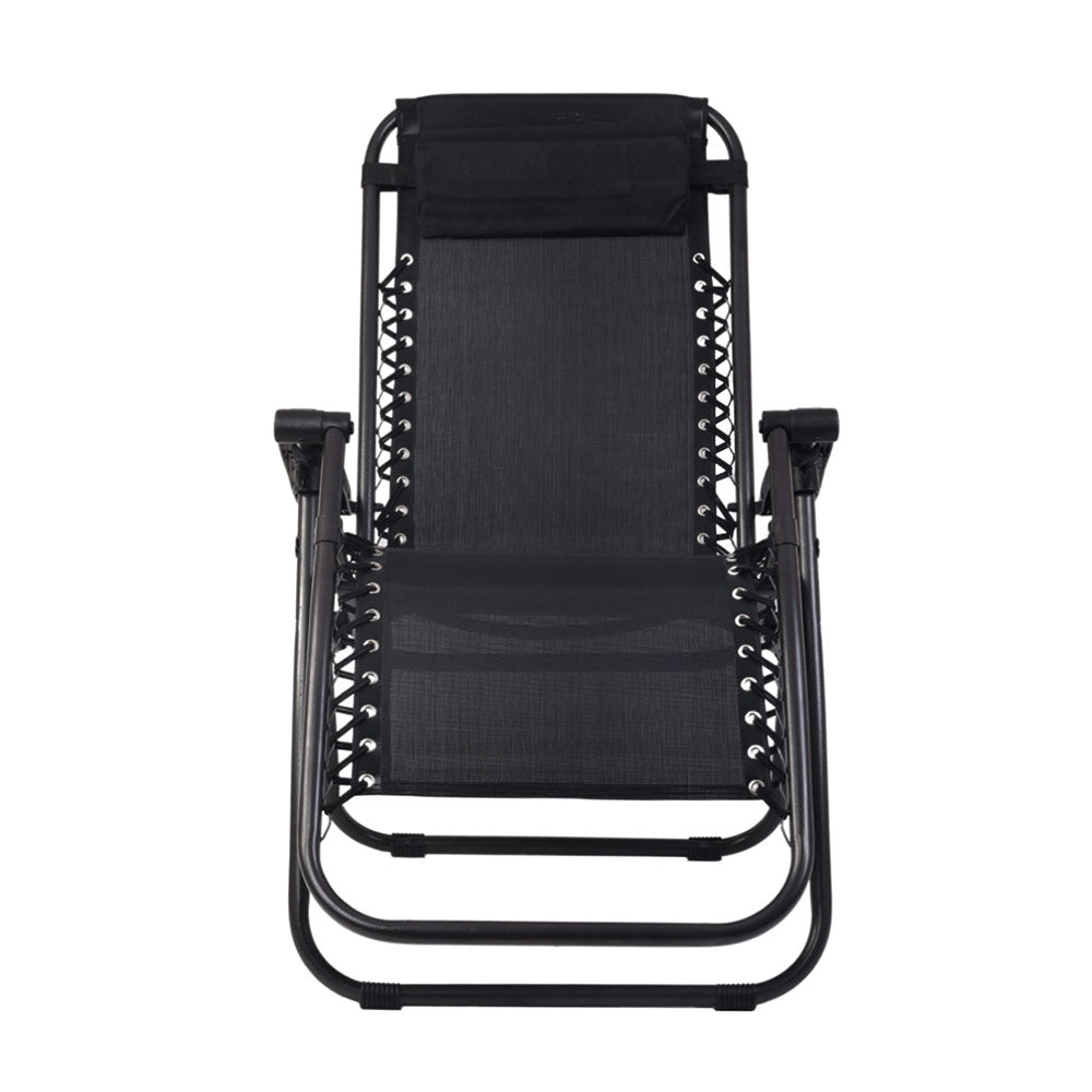 Loughton Zero Gravity Folding Recliner Outdoor Chair - Black