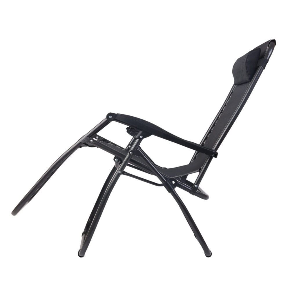 Loughton Zero Gravity Folding Recliner Outdoor Chair - Black