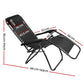 Loughton Set of 2 Zero Gravity Folding Recliner Outdoor Chair - Black