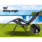 Loughton Set of 2 Zero Gravity Folding Recliner Outdoor Chair - Black
