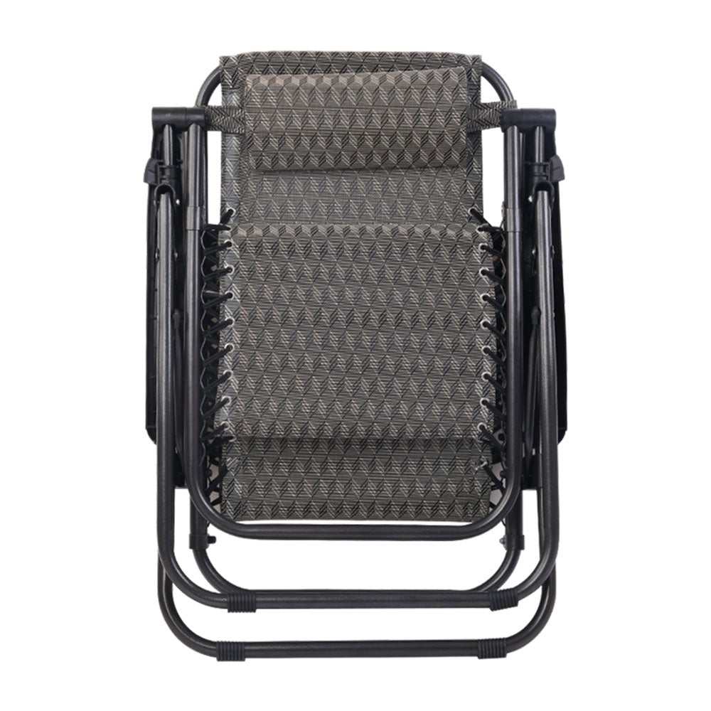 Loughton Set of 2 Zero Gravity Folding Recliner Outdoor Chair - Grey