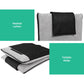 Set of 2 Megan Floor Lounge Sofa Bed Floor Cushion Velvet - Grey