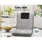 Set of 4 Megan Floor Lounge Sofa Bed Floor Cushion Velvet - Grey