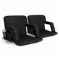 Set of 2 Myra Floor Lounge Sofa Bed With Armrest Heated Cushion - Black