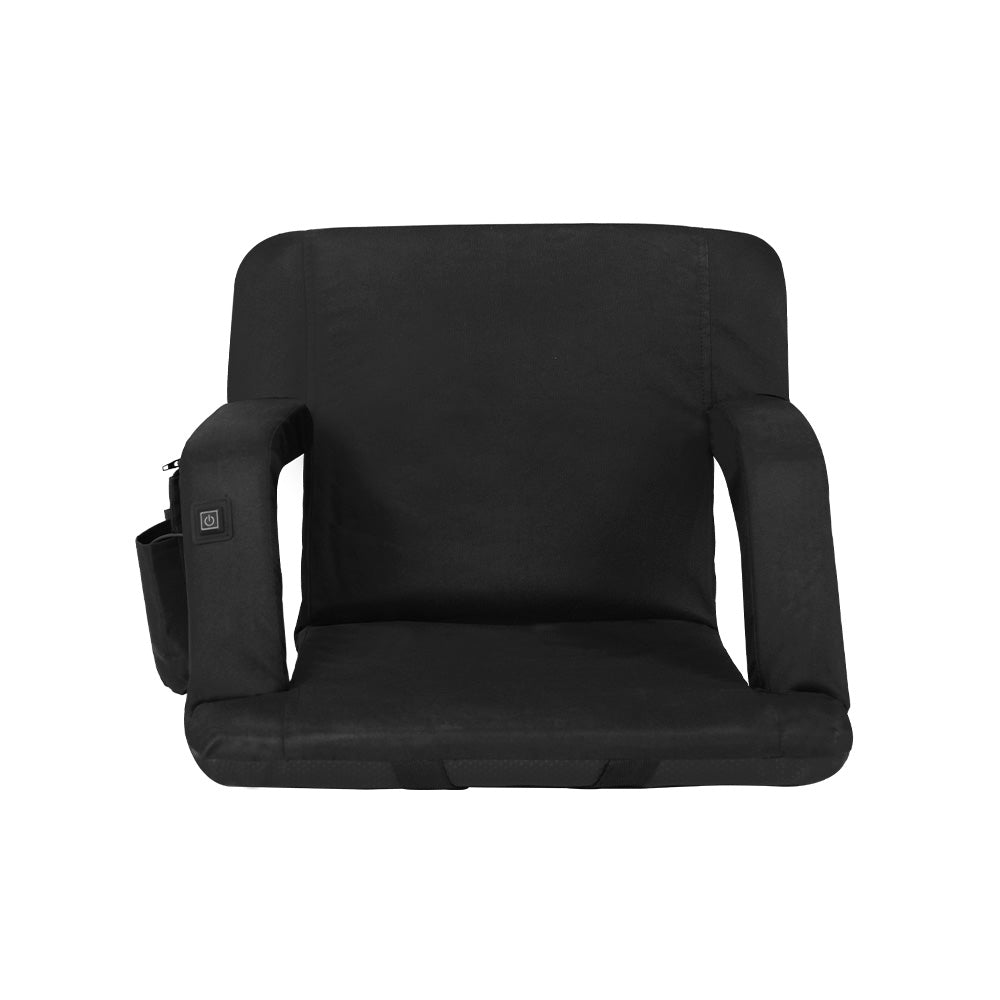 Set of 2 Myra Floor Lounge Sofa Bed With Armrest Heated Cushion - Black