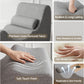 Maudie Chaise Lounge Chair Ergonomic S-Curve Floor Lounger Boneless Lounge Chairs - Grey