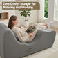 Maudie Chaise Lounge Chair Ergonomic S-Curve Floor Lounger Boneless Lounge Chairs - Grey