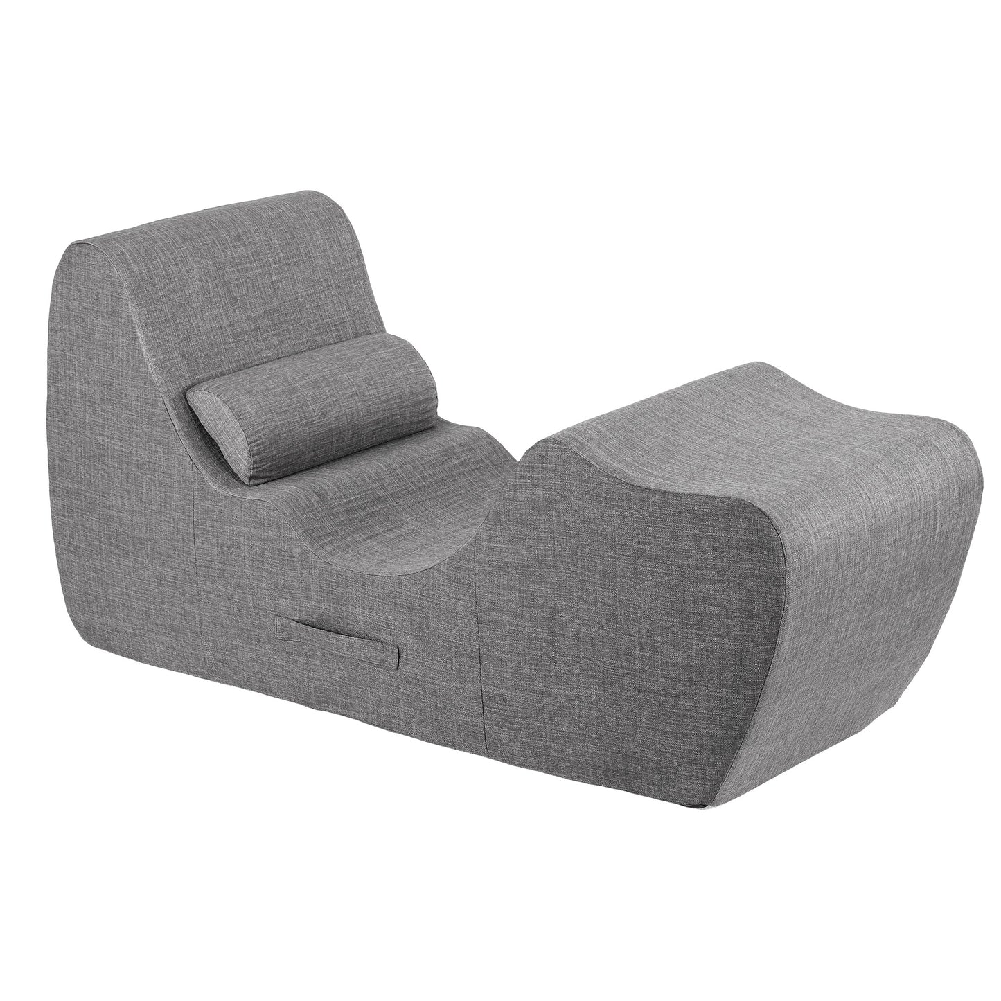 Maudie Chaise Lounge Chair Ergonomic S-Curve Floor Lounger Boneless Lounge Chairs - Grey