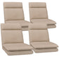 Set of 4 Mylene Floor Chair Sofa Linen - Beige