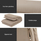Set of 4 Mylene Floor Chair Sofa Linen - Beige