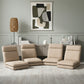 Set of 4 Mylene Floor Chair Sofa Linen - Beige
