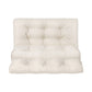 Micah 2-Seater Floor Lounge Sofa Bed Pillow Leather - White