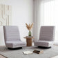 Set of 2 Marvs Swivel Floor Chair 360 Adjustable Foldable Lounge Seat Floor Sofa Chair - Grey