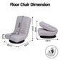 Set of 2 Marvs Swivel Floor Chair 360 Adjustable Foldable Lounge Seat Floor Sofa Chair - Grey