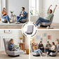 Set of 4 Marvs Swivel Floor Chair 360 Adjustable Foldable Lounge Seat Floor Sofa Chair - Grey