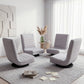 Set of 4 Marvs Swivel Floor Chair 360 Adjustable Foldable Lounge Seat Floor Sofa Chair - Grey