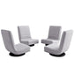 Set of 4 Marvs Swivel Floor Chair 360 Adjustable Foldable Lounge Seat Floor Sofa Chair - Grey