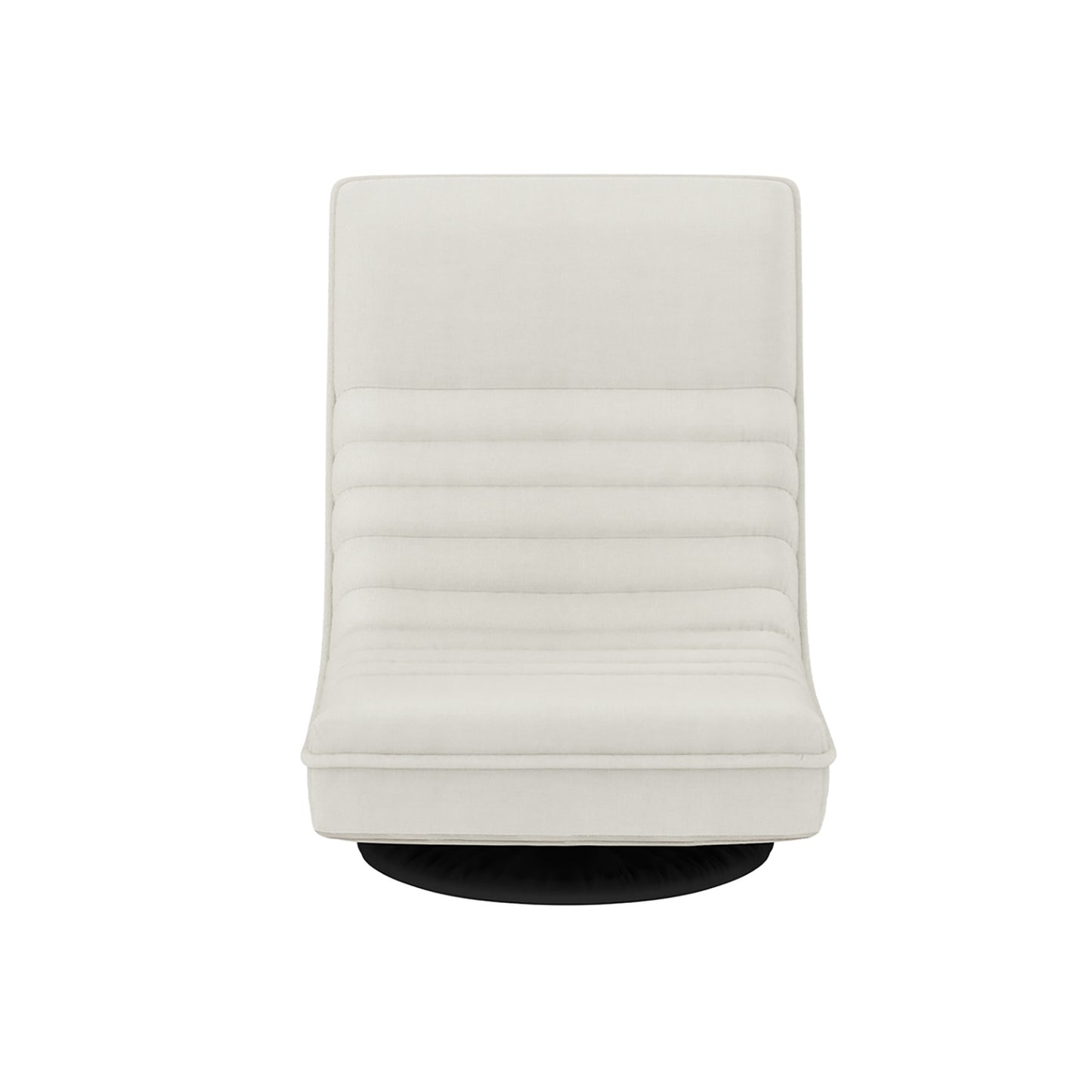 Set of 2 Marvs Floor Chair Lounge Sofa Swivel Foldable Linen - White