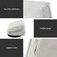 Set of 2 Marvs Floor Chair Lounge Sofa Swivel Foldable Linen - White