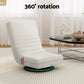 Set of 4 Marvs Floor Chair Lounge Sofa Swivel Foldable Linen - White