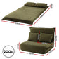Meira 2-Seater Floor Lounge Sofa Bed Foldable - Green