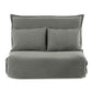 Meira 2-Seater Floor Lounge Sofa Bed Foldable - Grey