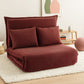 Meira 2-Seater Floor Lounge Sofa Bed Foldable - Orange