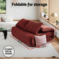 Meira 2-Seater Floor Lounge Sofa Bed Foldable - Orange