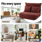 Meira 2-Seater Floor Lounge Sofa Bed Foldable - Orange