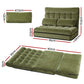 Merryn 2-Seater Lounge Sofa Bed Fabric - Green