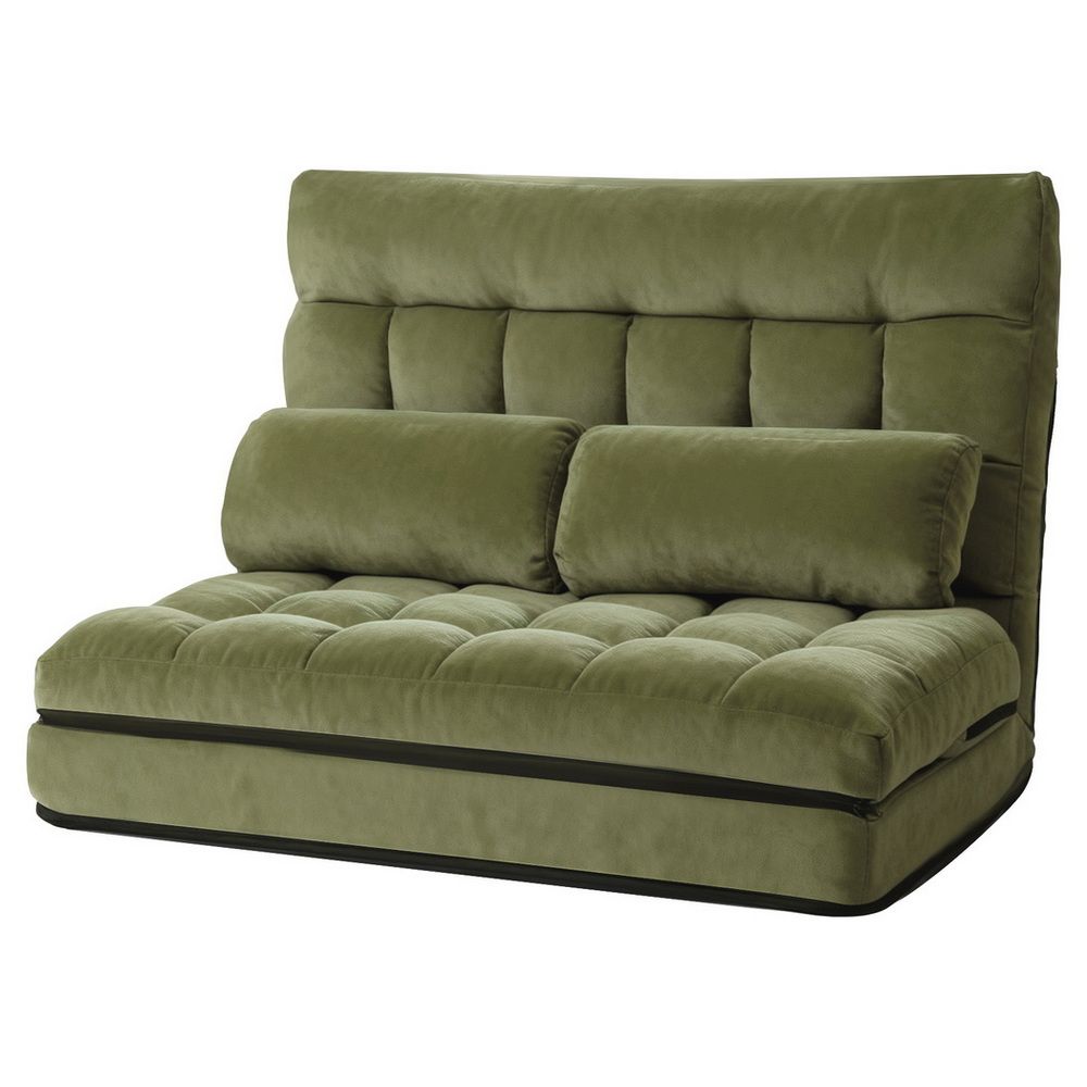 Merryn 2-Seater Lounge Sofa Bed Fabric - Green