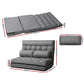 Merryn 2-Seater Fabric Folding Floor Sofa Bed Lounge - Grey