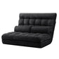 Merryn 2-Seater Suede Folding Floor Sofa Bed Lounge - Charcoal