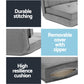 Meagan Chaise Futon Folding Floor Sofa Bed Recliner - Grey