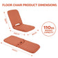 Floor Chair 5 Position Adjustable Orange Lazy Sofa for Living Room Bedroom