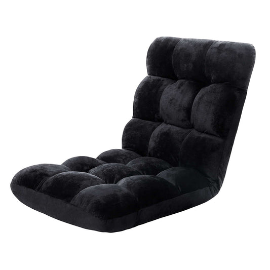 Marget Chaise Futon Folding Floor Sofa Bed Recliner - Black
