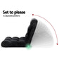 Set of 2 Marget Lounge Sofa Bed Flannel Fabric - Black