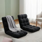 Set of 2 Marget Lounge Sofa Bed Flannel Fabric - Black